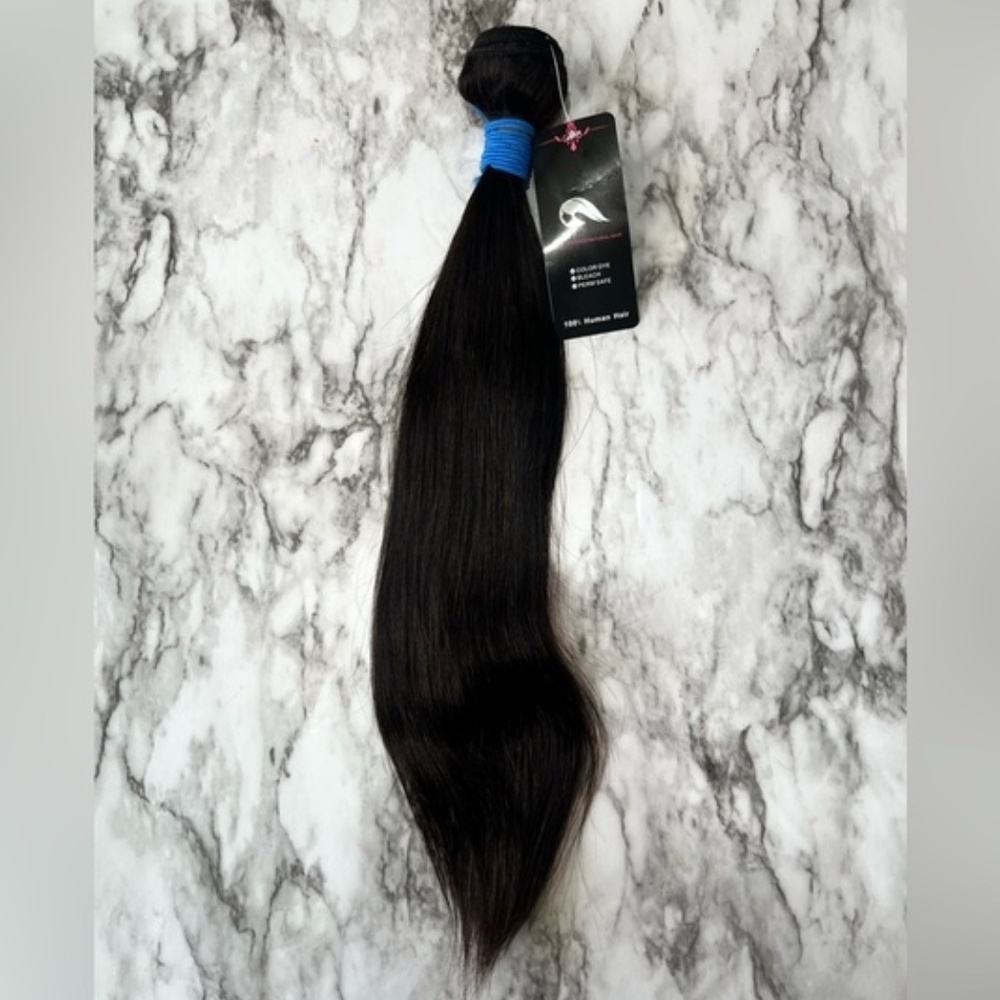 16 Inch Brazilian Human Hair Unprocessed Natural Straight black Hair  One Bundle